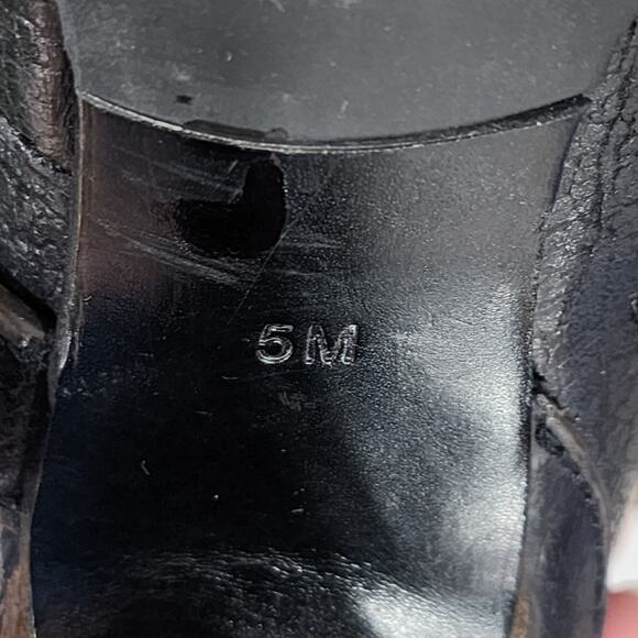 Tory Burch sz 5 Landers Moto Ankle Boots Bootie Women Black Lug Sole Studs 3.5" - Picture 13 of 13